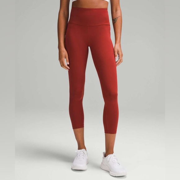 Lululemon Wunder Train High-Rise Tight 25” Terra Orange Size 14 Pockets - Picture 16 of 16